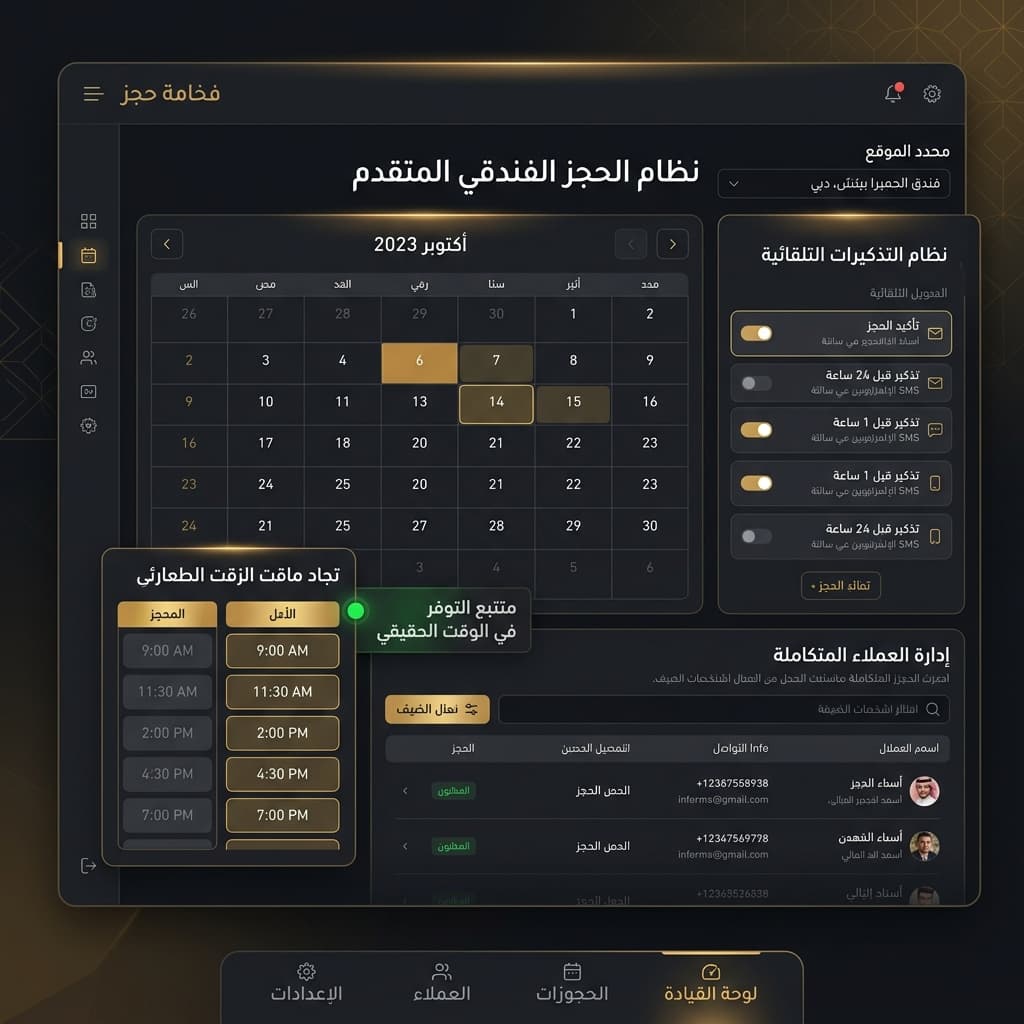 نظام إدارة الحجوزات المتقدم