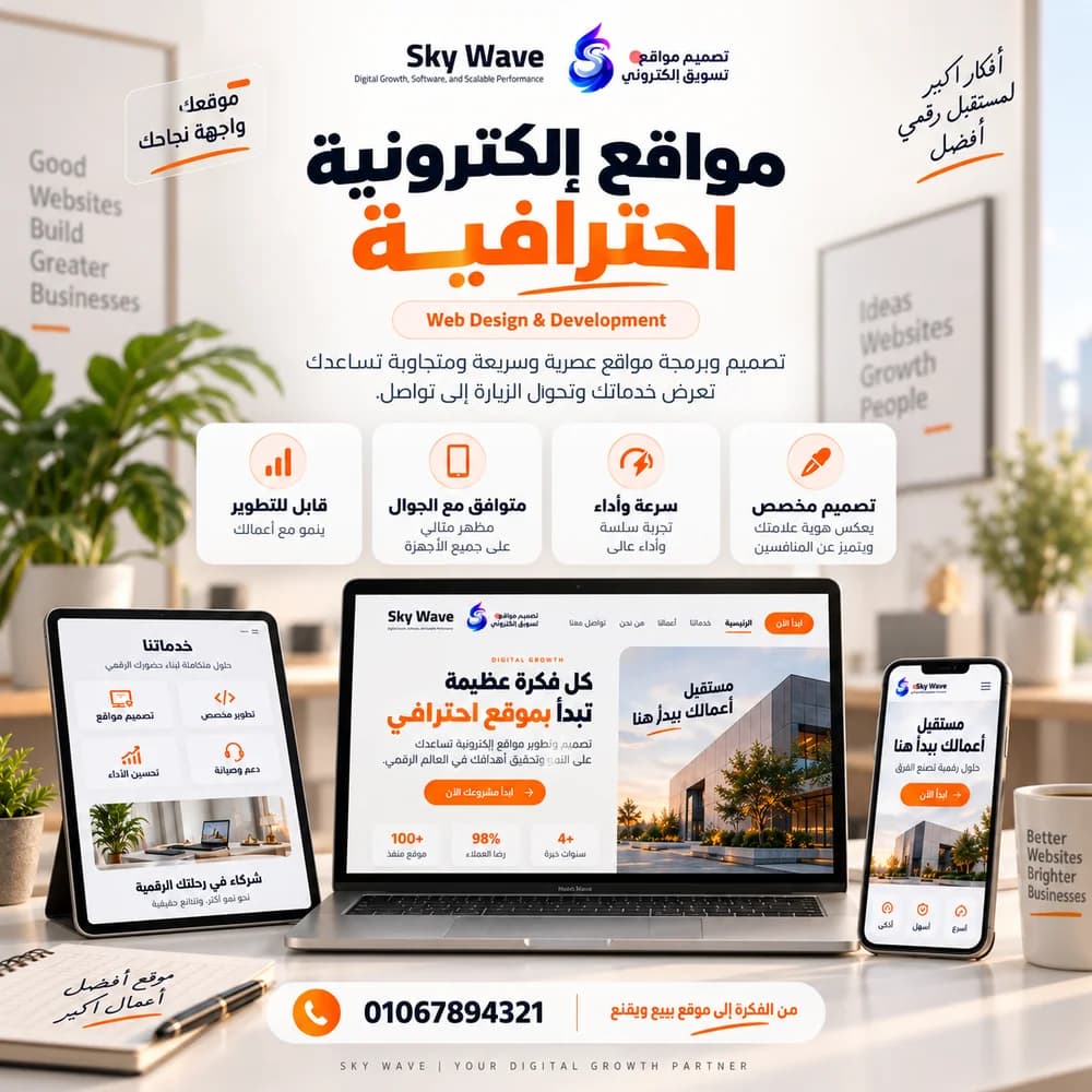 تصميم وبرمجة المواقع والمتاجر الإلكترونية