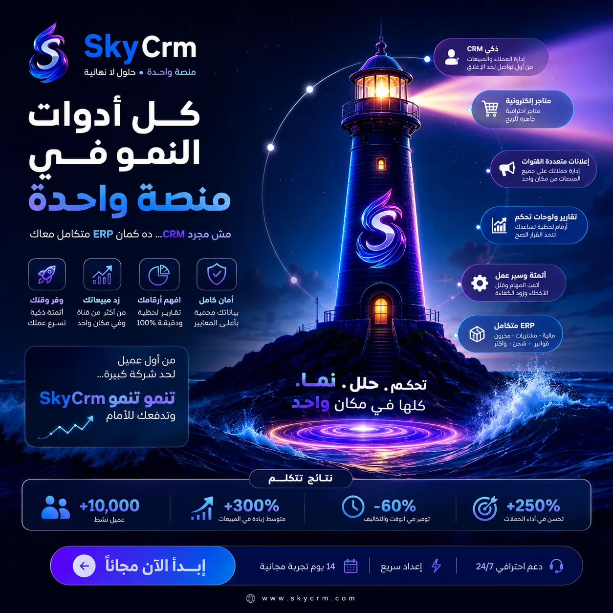 SkyCrm - Unified Inbox لكل القنوات