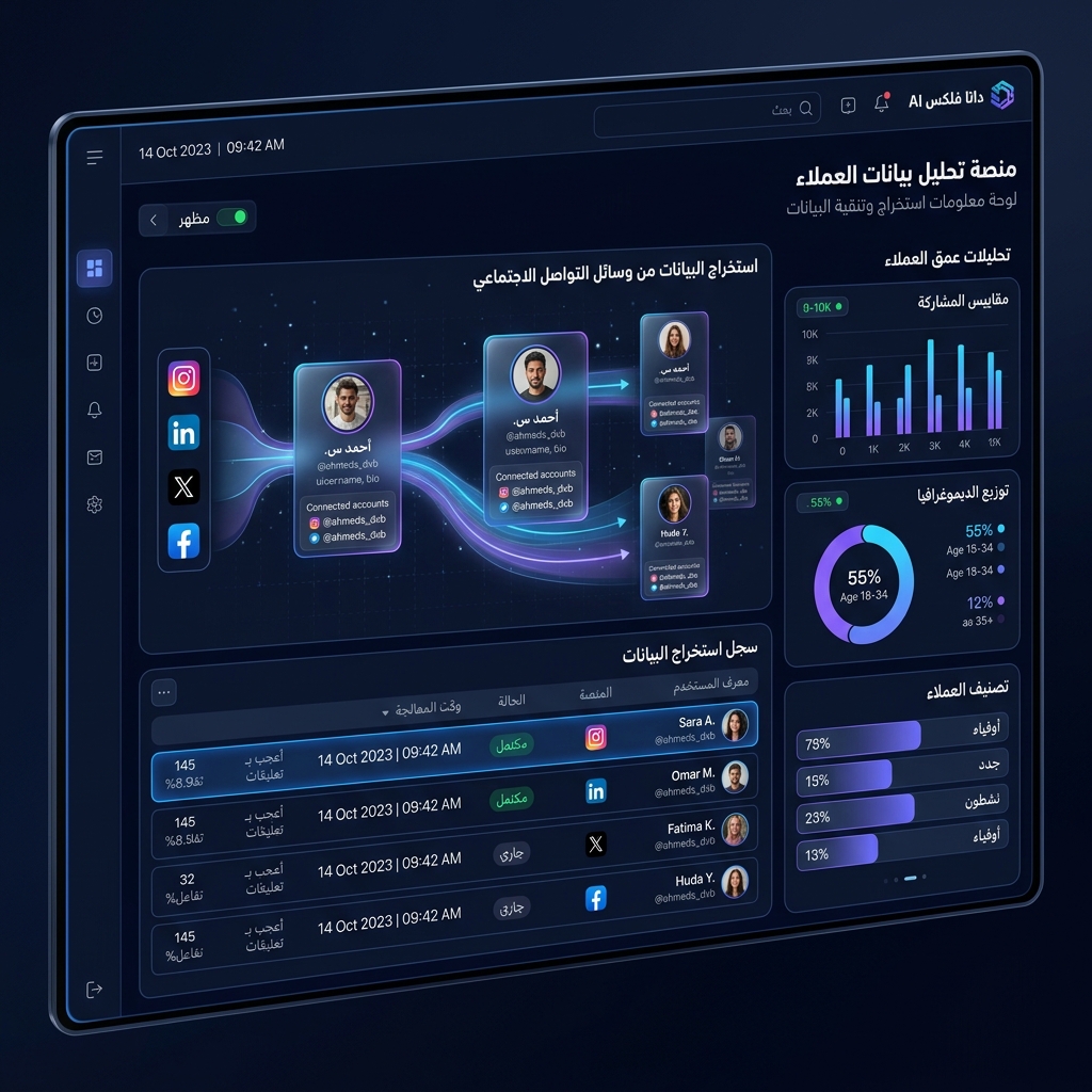 استخراج البيانات في SkyPro